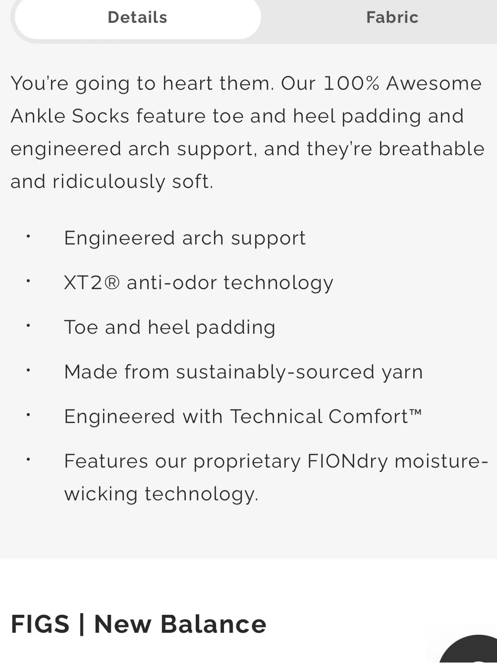 Figs Black Ankle Socks with Gray Heel and Toe